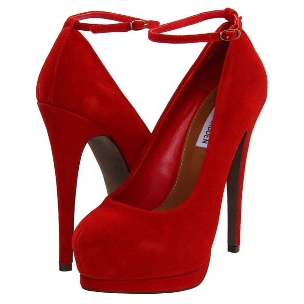 STEVE MADDEN OBSESSED RED SUEDE